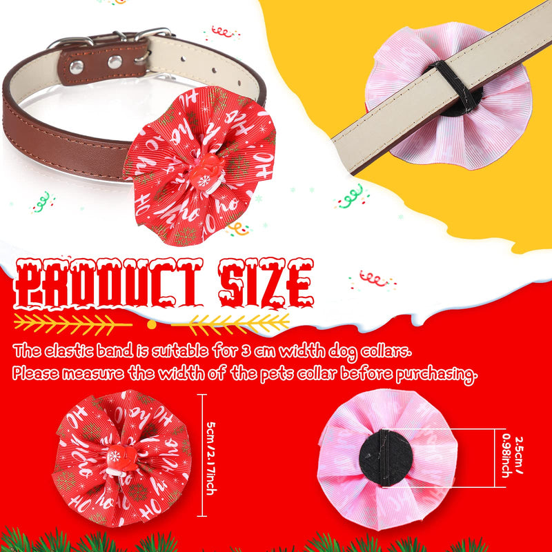 80 Pieces Christmas Dog Collar Charms Xmas Dog Bows Collar Christmas Collar Bow Ties for Small Medium Large Dogs Cats Rabbit Collar Flower Bows Christmas Holiday Party Decoration Costume Supplies - BeesActive Australia