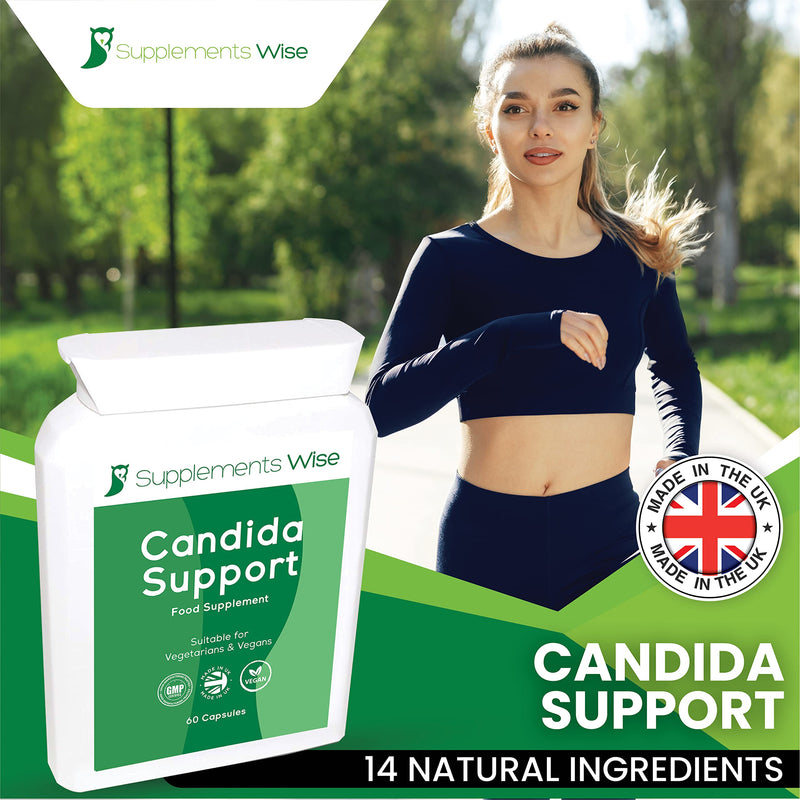 Candida Support, 60 Capsules - Thrush Treatment for Men and Women - Candida Treatment for Yeast Infections - Candida Complex Cleanse with Probiotics, Garlic, Caprylic Acid - Pessary, Cream Alternative - BeesActive Australia