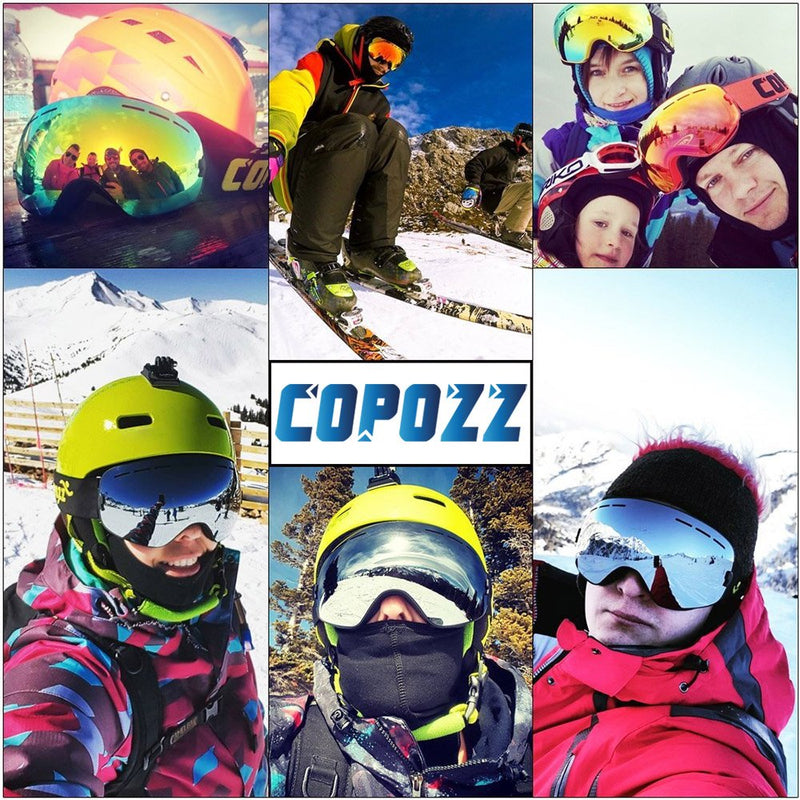 COPOZZ Ski Goggles, OTG Snowboard Goggles Anti Fog UV Protection Polarized Lens G1 Goggle - Red Red (Vlt 20.5%) - BeesActive Australia