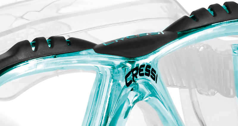 [AUSTRALIA] - Cressi LINCE, Adult Scuba Diving, Snorkeling, and Freediving Mask - Cressi: 100% Made in Italy Since 1946 Clear/Aquamarine 