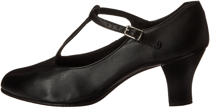 [AUSTRALIA] - Capezio Women's Jr. Footlight T-Strap Dance Shoe 8 Black 