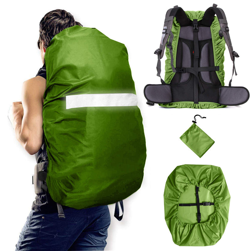 WSZCML Backpack Rain Cover (10-90L) Upgraded Waterproof Backpack Cover with Adjustable Cross Strap & Strengthened Layer for Hiking Camping Traveling Cycling Army Green S (For 10L-25L backpack ) - BeesActive Australia