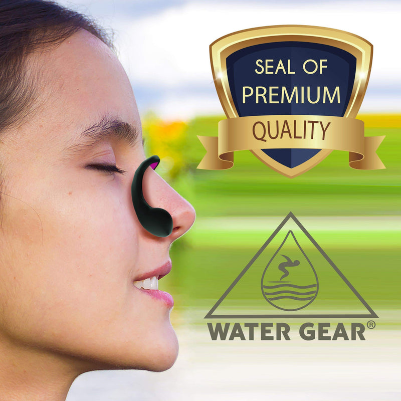 Water Gear Swim Nose Clip - Nose Plug for Swimming - Swimming Nose Clip for Adults Pink - BeesActive Australia