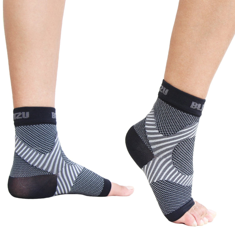 Ankle Brace Foot Compression Sleeve Open Toe Compression Socks Women Planter Fasciated Brace Compression Sock Night Splint For Plantar Fasciitis Women Achilles Tendonitis Brace For Women Black L-XL Large/X-Large (1 Pair) - BeesActive Australia
