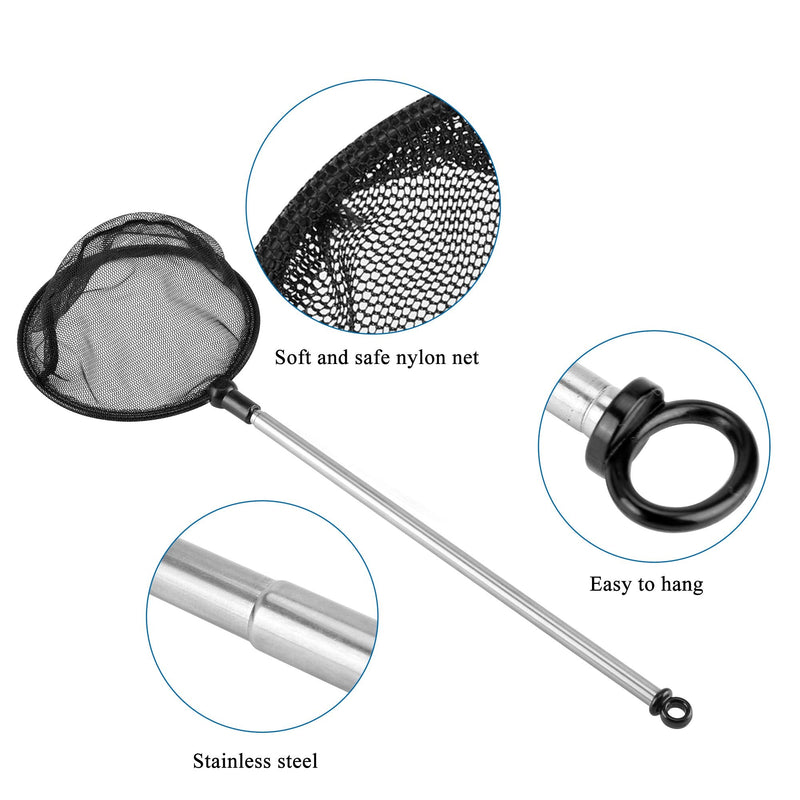 Lpraer Aquarium Fish Net with Extendable Stainless Steel Long Handle Fine Mesh Net for Fish Tank 5 inch - BeesActive Australia