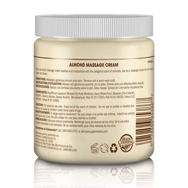 Queen Helene Professional Massage Cream, Almond, 15 Oz (Packaging May Vary) Professional Massage Cream, Almond, 15 oz. - BeesActive Australia