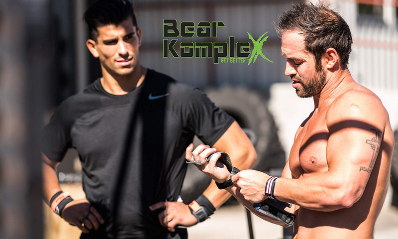 Bear KompleX 3 Hole Leather Hand Grips for Home Workouts Like Pull-ups, Weightlifting, WODs with Wrist Straps, Comfort and Support, Hand Protection from Rips and Blisters for Men and Women Black Small - BeesActive Australia