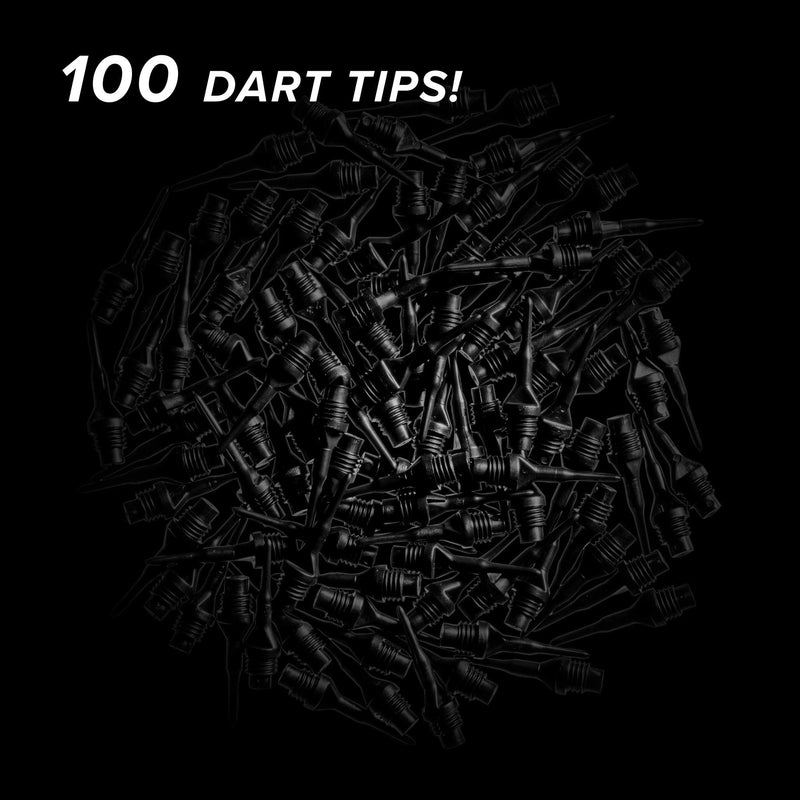Viper Dart Accessory: Tufflex II 1/4" Thread Soft Tip Dart Points, Black (100 and 500 Packs) 100 Pack - BeesActive Australia