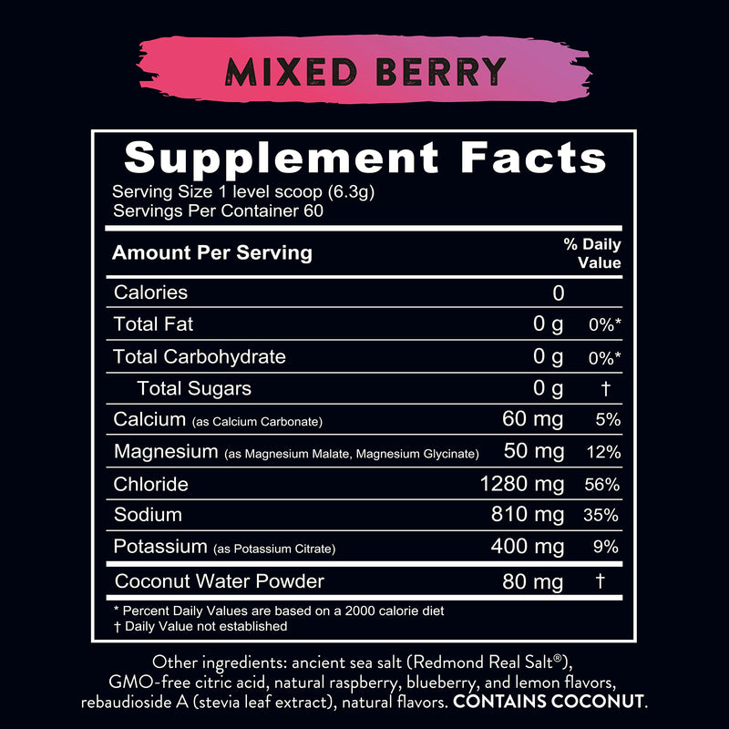 REDMOND Re-Lyte Hydration Electrolyte Mix (Mixed Berry) Mixed Berry - BeesActive Australia