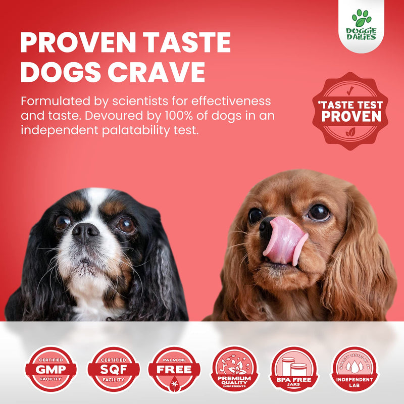 Doggie Dailies Cranberry Supplement for Dogs, 225 Soft Chews, Urinary Tract, Bladder & Kidney Support for Dogs, Cranberry for Dogs with Marshmallow Root, Licorice Root & Apple Cider Vinegar Bacon - BeesActive Australia