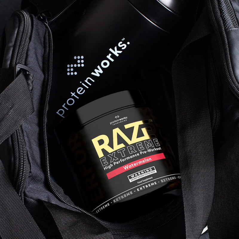 Protein Works - Raze Extreme Pre Workout Powder Creatine, Caffeine & Beta Alanine Energy Drink Watermelon 30 servings - BeesActive Australia
