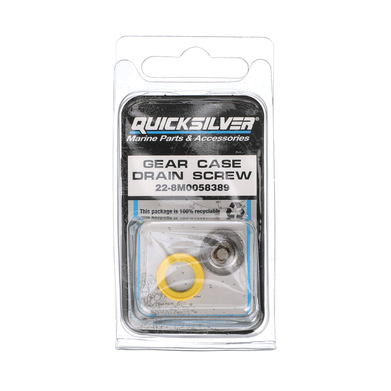 [AUSTRALIA] - Quicksilver 8M0058389 Lower Unit Gear Lube Drain and Fill Hole Screw and Seal - Magnetic 