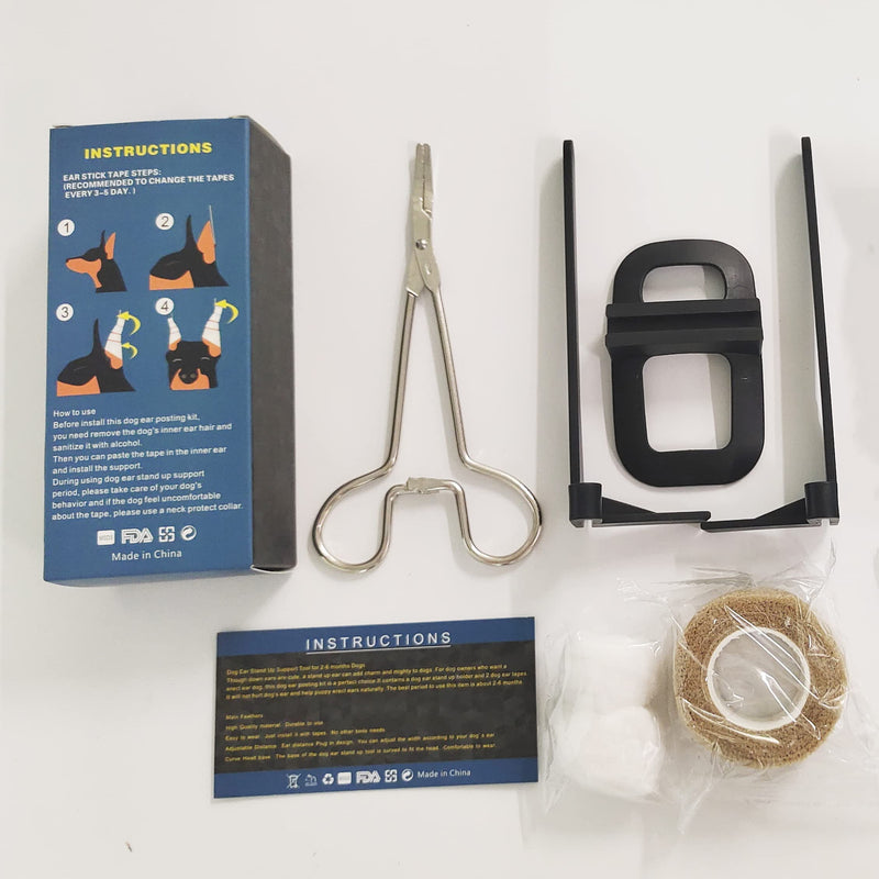 Yanzisno1 Dog Ear Care Tool Pet Dog Ear Stand Up Support Ear Posting Kit for Doberman Pinscher Dog Samoyed Huskiy with forceps - BeesActive Australia