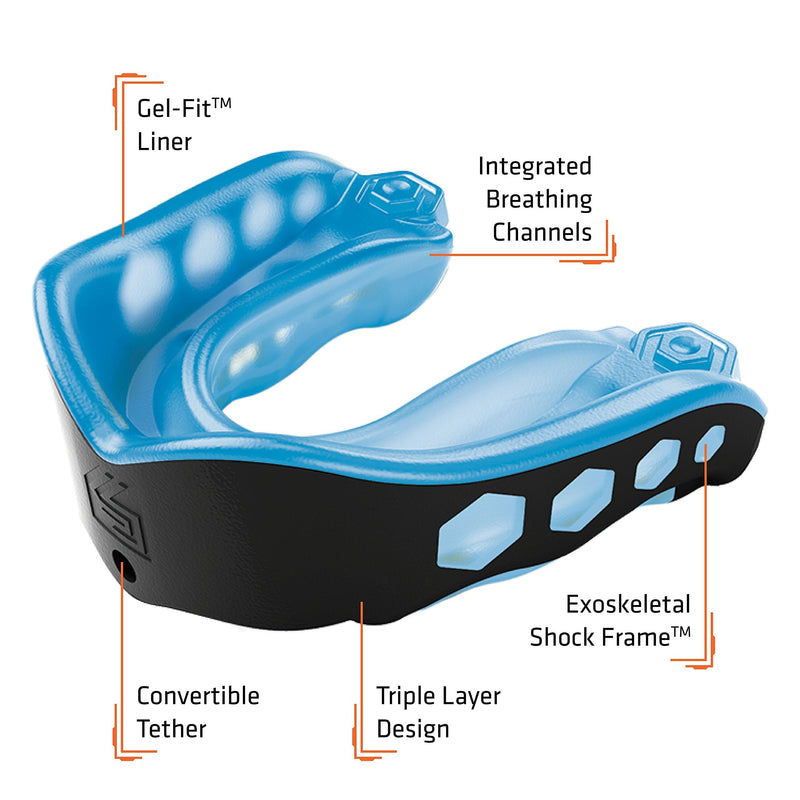Shock Doctor Gel Max Mouth Guard, Sports Mouthguard for Football, Lacrosse, Hockey, Basketball, Flavored mouth guard, Youth & Adult Non-flavored PINK - BeesActive Australia