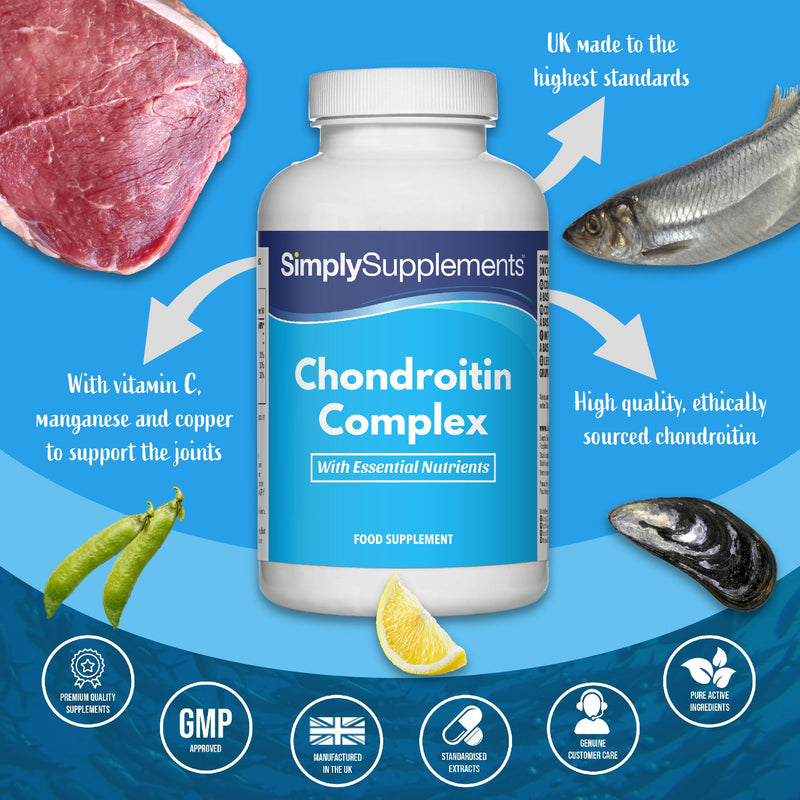 Chondroitin Complex | Fantastic Nutritional Support for Active Lifestyles | 180 Capsules | Manufactured in The UK - BeesActive Australia