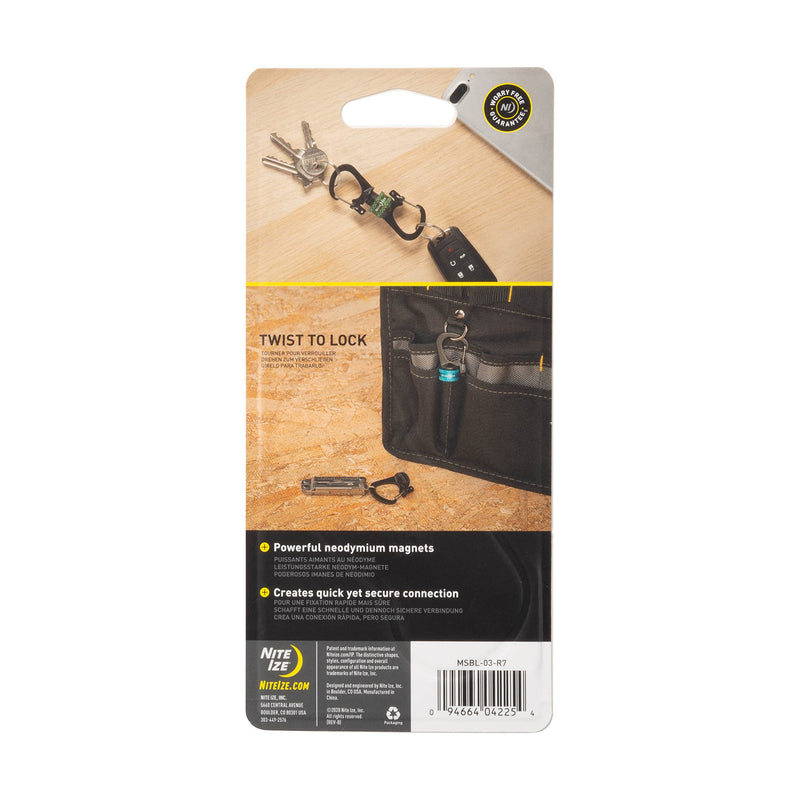 Nite Ize MSBL-03-R7 SlideLock 360° Magnetic Locking Dual Carabiner, Blue - BeesActive Australia