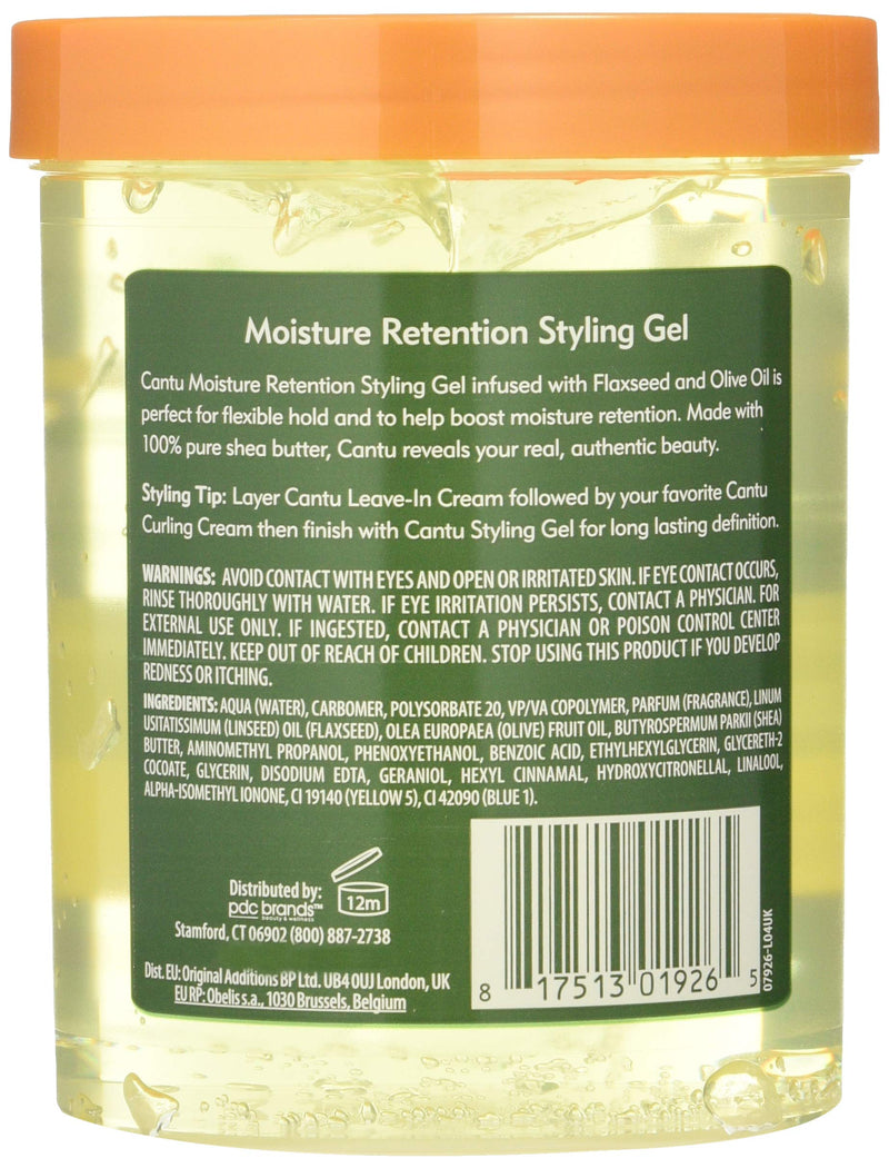 Cantu Shea Butter Maximum Hold Moisture Retention Styling Gel with Flaxseed and Olive Oil 524g 524 g (Pack of 1) - BeesActive Australia