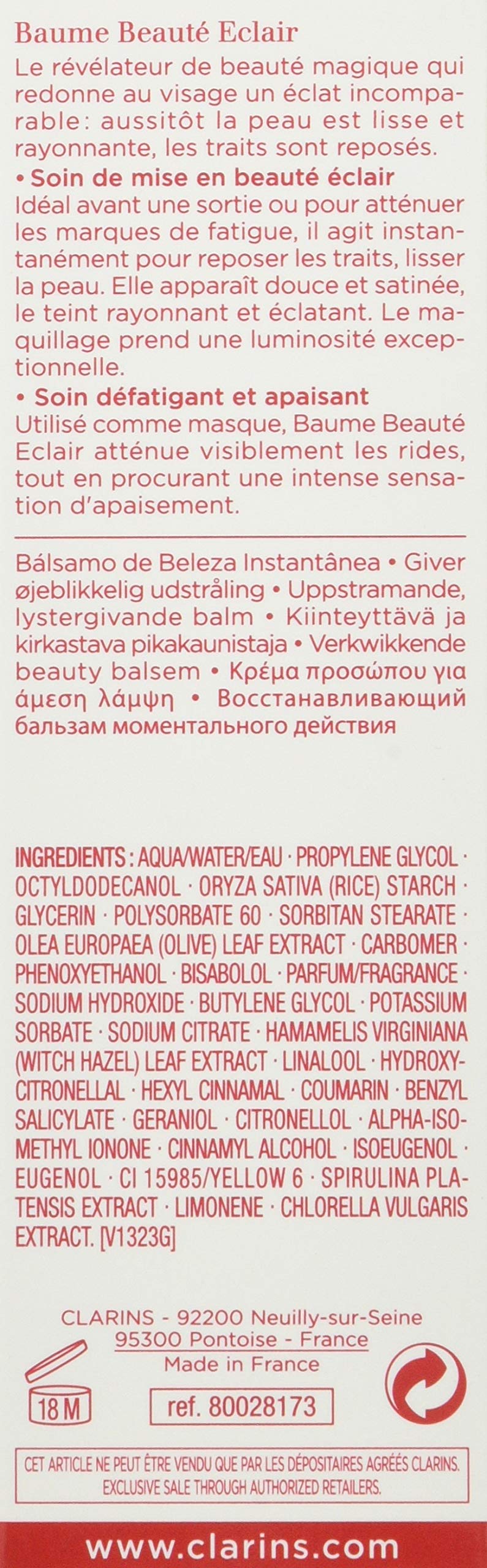 Clarins BÁLSAMO BELLEZA RELÁMPAGO 50 ML (825-63483) - BeesActive Australia