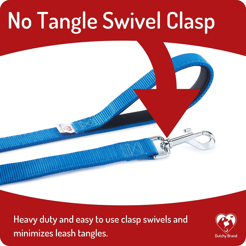 Dog Leash for Medium, Large and Small Dogs - 6 Foot Dog Leashes for Training and Daily Walks - Durable Sizes in Lightweight and Heavy Duty for Small and Large Breeds 2-Layer Blue - BeesActive Australia