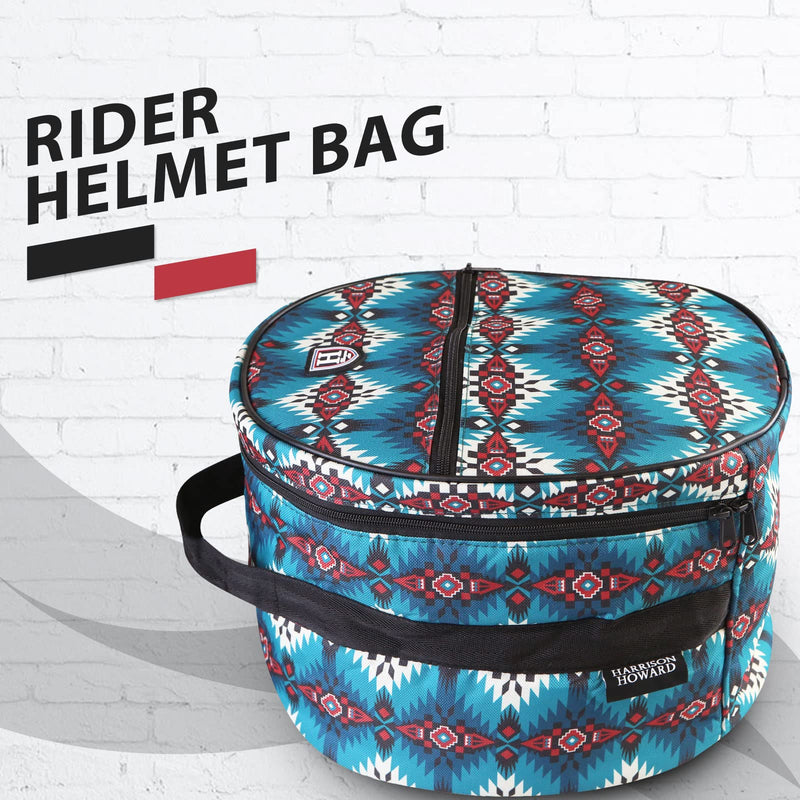Harrison Howard Equestrian Motorcycle Riding Waterproof Helmet Bag Helmet Case Storage Carring Bag Tribal Abstracts - BeesActive Australia