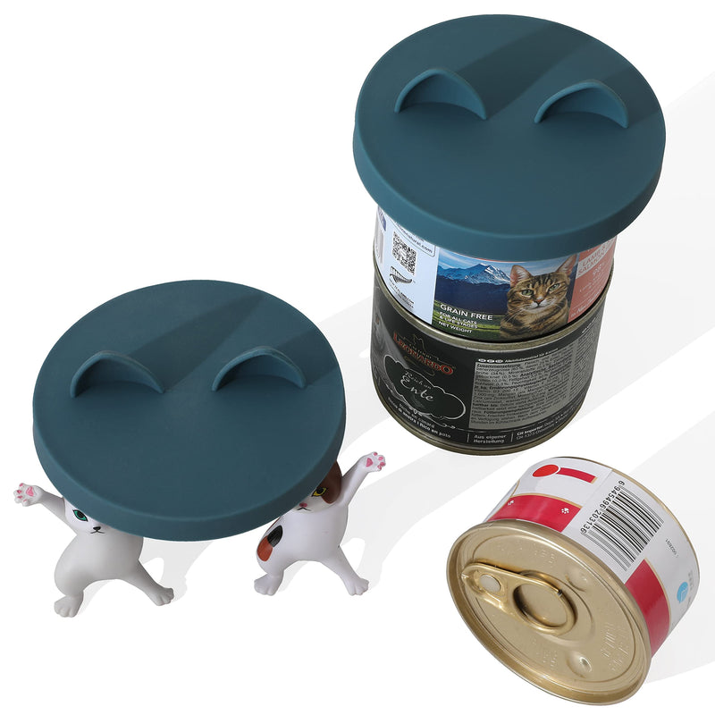 OHMO 3 Pack Dog Food Can Lids, (12, 13, 22oz etc.) Universal Size Silicone Covers for Cat and Dog Food, Dark Blue 3-22oz Dark Blue, 3 Pack - BeesActive Australia