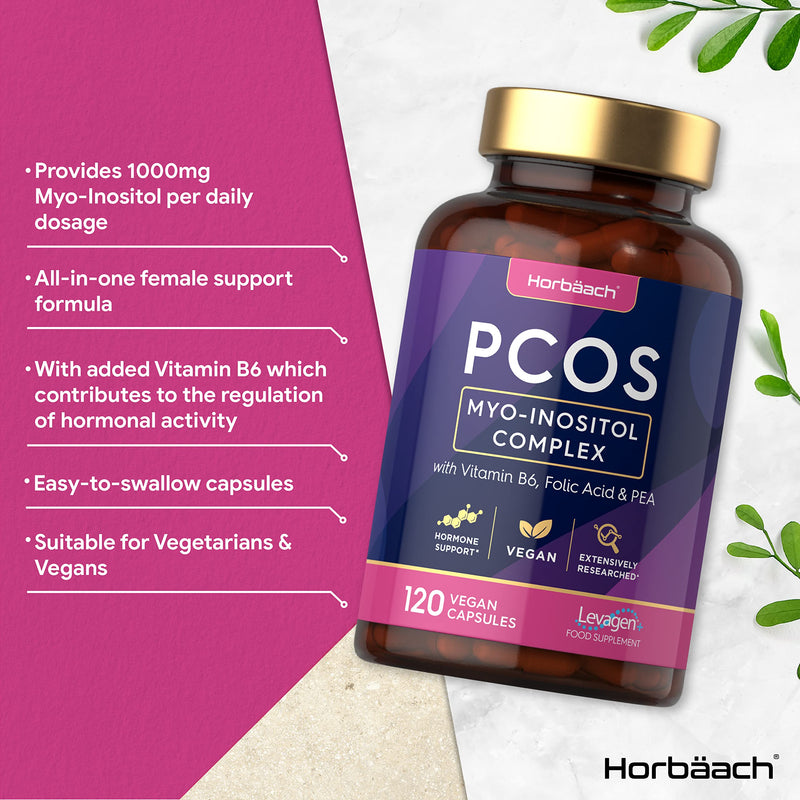 Inositol Supplement for PCOS 120 Vegan Capsules MyoInositol