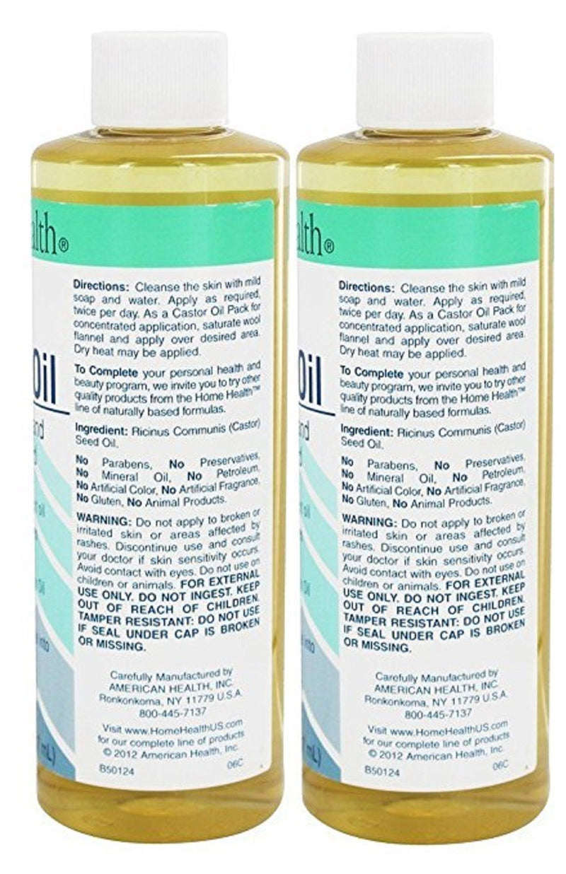 Home Health Castor Oil 8oz, 2 Pack - BeesActive Australia