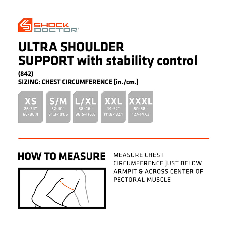 Shock Doctor Shoulder Support Brace for Men, Prevents & Promotes Healing from AC Sprains, Rotator Cuff Injuries & Moderate Separations- Single 3X-Large Multi - BeesActive Australia