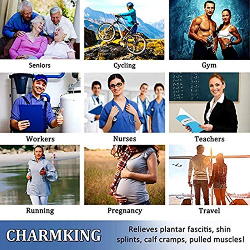 Cheeroyal 2-Pairs Compression Socks 20-30mmHg for Men Women Recovery Nurse Running Maternity Pregnancy Flight Travel Medical Sport 11+23 - BeesActive Australia