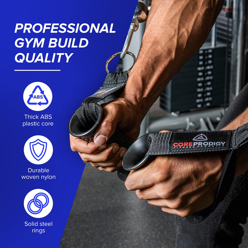 Core Prodigy Heavy Duty Exercise Handles - Grip Attachments for Cable Machine Pulleys, Gym Equipment, Resistance Bands, and Weight Lifting Standard - BeesActive Australia