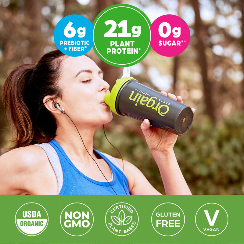 Orgain Organic Vegan Protein Powder Travel Pack, Creamy Chocolate Fudge - 21g of Plant Based Protein, 6g of Fiber, No Dairy, Gluten, Soy or Added Sugar, Non-GMO, 10 Count 10 Count Travel Pack Chocolate - BeesActive Australia
