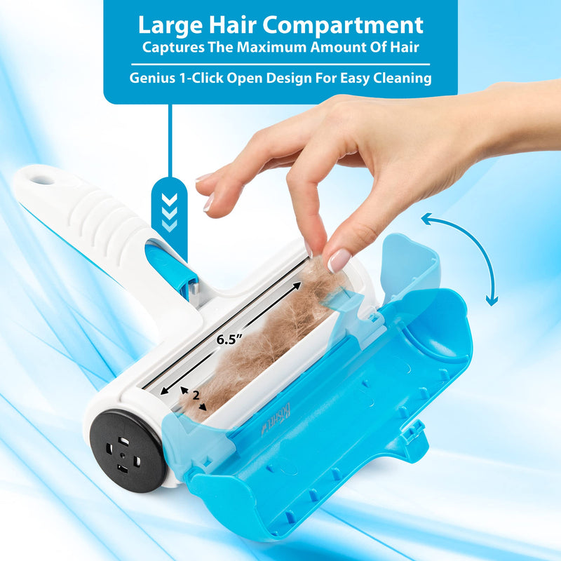 Boshel Pet Hair Remover for Laundry - Lint Roller for Pet Hair - Dog Hair Remover with Hair Base - Pet Fur Remover with Comfy Rubber Handle - Easy Clean Chom Chom Roller - Pet Hair Remover for Couch - BeesActive Australia