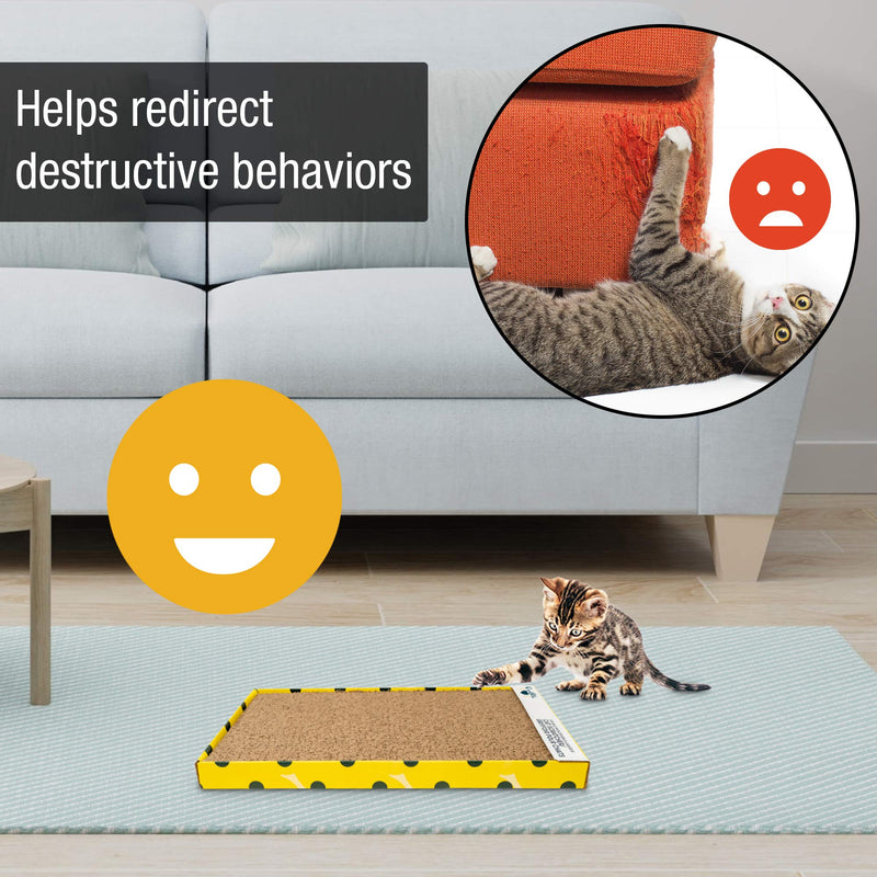 OurPets The Wave Curved Catnip Cat Scratcher (Cat Toys for Indoor Cats, Catnip Toys, Cat Gifts & Cat Toys Interactive) [Includes Cosmic Catnip- North-American Grown Catnip] Far-N-Wide Pack of 1 - BeesActive Australia