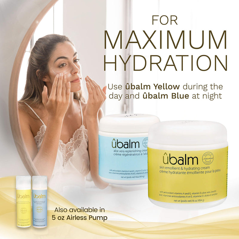 ubalm Yellow - Salon Formula Skin Emollient & Hydrating Cream With Light Lemon Fragrance (16 oz) - BeesActive Australia