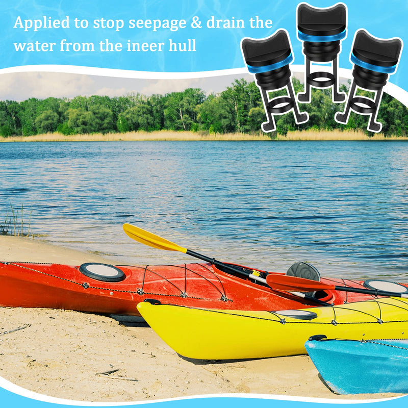 Nylon Kayak Drain Plug Kit Thread Drain Plugs Canoe Boat Hull Thread Drain Plugs for Ocean Stream Kayak Dinghy Canoe Boat - BeesActive Australia
