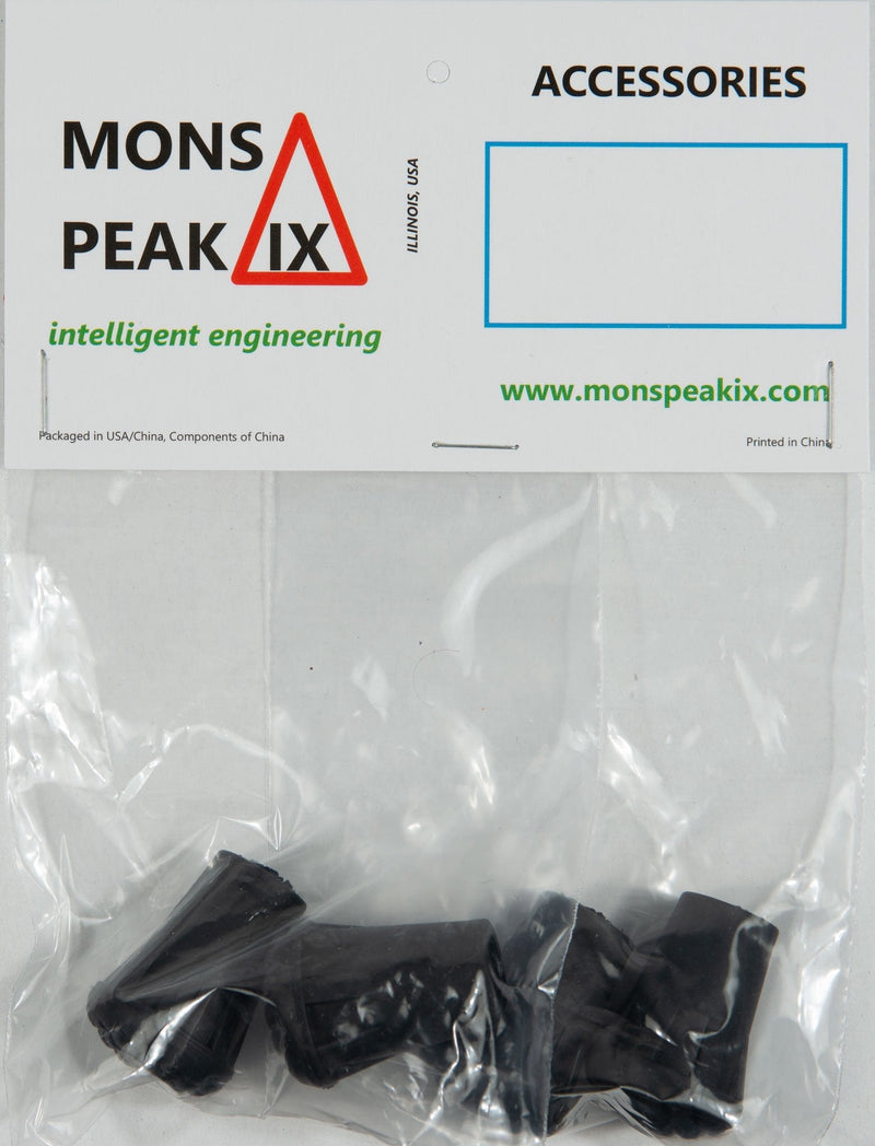 Mons Peak IX Trekking Hiking Walking Poles Rubber Tips (4-Pack) Replacement Tip Protectors - BeesActive Australia