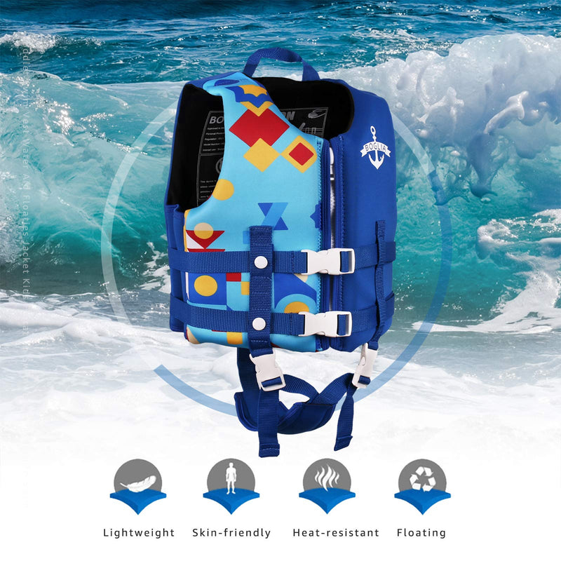 Boglia Kids Swim Vest Toddler Life Jacket Infant Life Vest Pool Float with Adjustable Safety Strap,Floaties for Age 1-9 Years/22-50Lbs Large Blue - BeesActive Australia