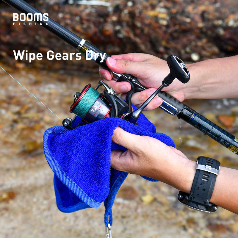 Booms Fishing B0T Microfiber Fishing Towel with Clip Blue - BeesActive Australia
