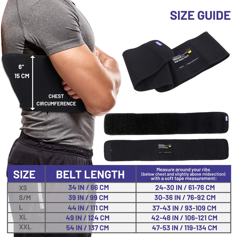 Everyday Medical Broken Rib Brace for Men and Women - Bamboo Charcoal Rib Support Compression Brace - accelerates The Healing of Cracked, Dislocated, Fractured and Post-Surgery Ribs - XLarge XL (Pack of 1) - BeesActive Australia