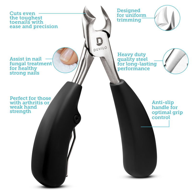 Heavy Duty Toenail Clippers for Ingrown and Thick Nails - Super Sharp Blades with Soft Ergonomic Grip Handles for Faster Nail Clipping - Also Great for Dog Nail Clippers Professional Trimmer Pain Free - BeesActive Australia