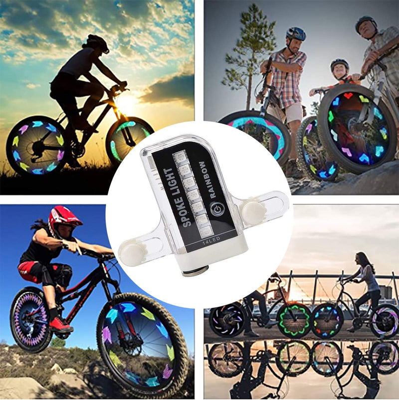 JIANGLAI Bike Wheel Lights - Waterproof LED Bike Spoke Light, Super Bright Cycling Bicycle Light, Brighter and Visible Safety Tire Lights(Batteries not Included) - BeesActive Australia