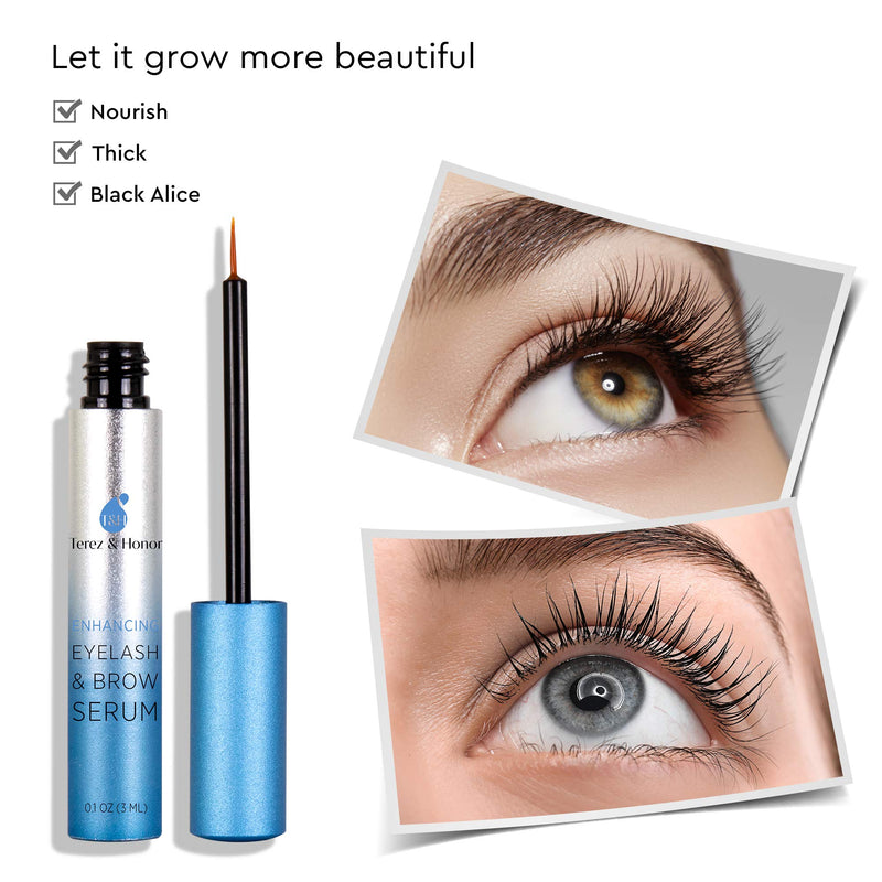 Natural Eyelash Growth Serum and Brow Enhancer to Grow Thicker, Longer Lashes for Long, Luscious Lashes and Eyebrows[3ml] - BeesActive Australia