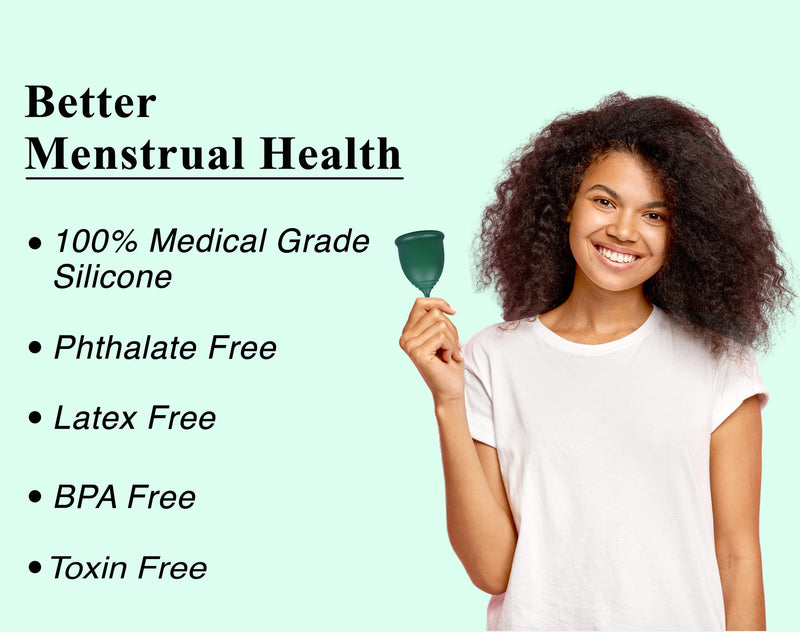 Shordy Menstrual Cups, First Period Starter Pack of 2 Kit with Mini Box, Period Cup Medical Grade Silicone, Feminine Hygiene Better Alternative to Sanitary Pads & Tampons for Girls - Small & Large S/L (Pack of 2) Green - BeesActive Australia