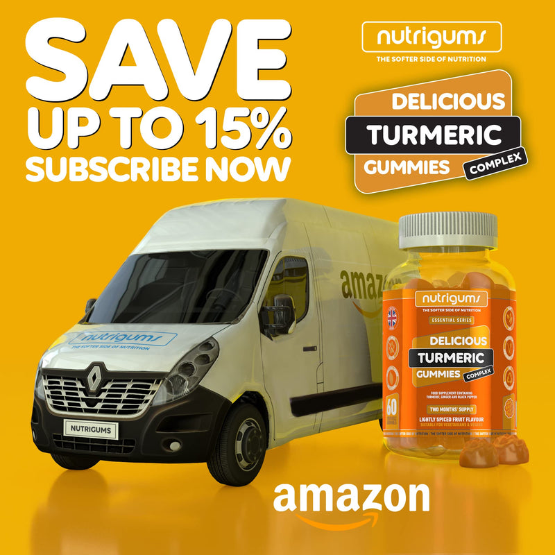 Turmeric Complex 60 Vegan Gummies | Black Pepper & Ginger Light Spiced Fruit Flavour | Active Curcuminoids & Gingerols for Digestion & Anti-Inflammation | Suitable for Vegans by NUTRIGUMS� - BeesActive Australia