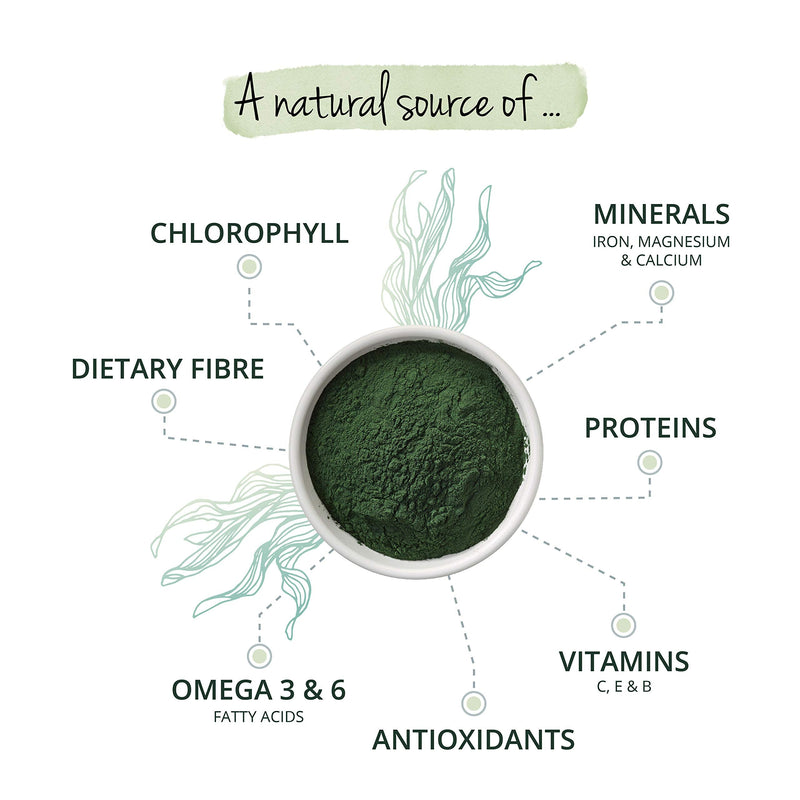 Spirulina Vegavero® | 100% Organic | 1000mg per Tablet | NO Additives | 270 Vegan Tablets | Rich Source of Protein, Vitamins & Minerals - BeesActive Australia