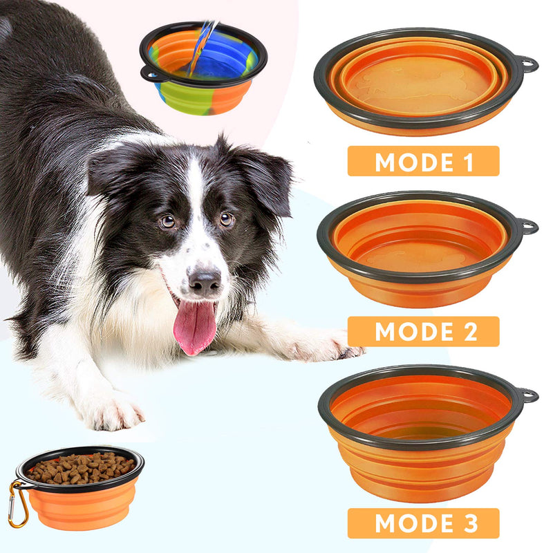 Pet Water Bottle,Dog Travel Water Bottle for Dogs,Upgraded 2 in 1 Drinking Cup Dispenser for Pets,with 2 Collapsible Bowls,Leakproof Foldable Food Bowl for Outdoor Travel Walking Hiking BPA Free - BeesActive Australia