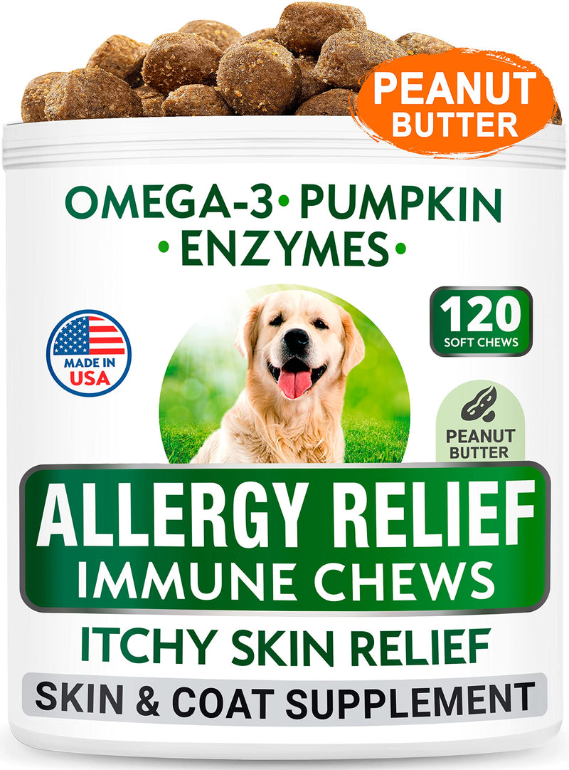 Glucosamine + Allergy Relief Dog Treats Bundle - Joint Pain Relief + Itchy Skin Relief - Chondroitin, MSM + Omega 3 + Pumpkin, Enzymes - Hip & Joint Care + Seasonal Allergies - 240 Chews - Made in USA - BeesActive Australia