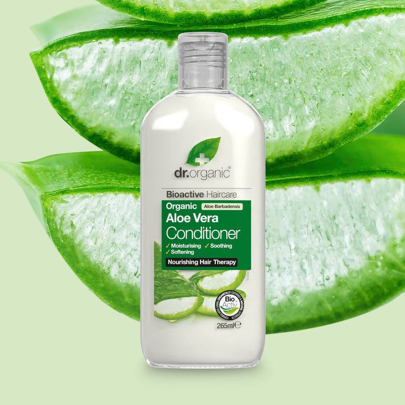 Dr Organic, Organic Aloe Vera Conditioner , Natural , Vegan , Cruelty Free , Paraben & SLS Free , Soothing , For Normal to Dry Hair, 265ml - BeesActive Australia