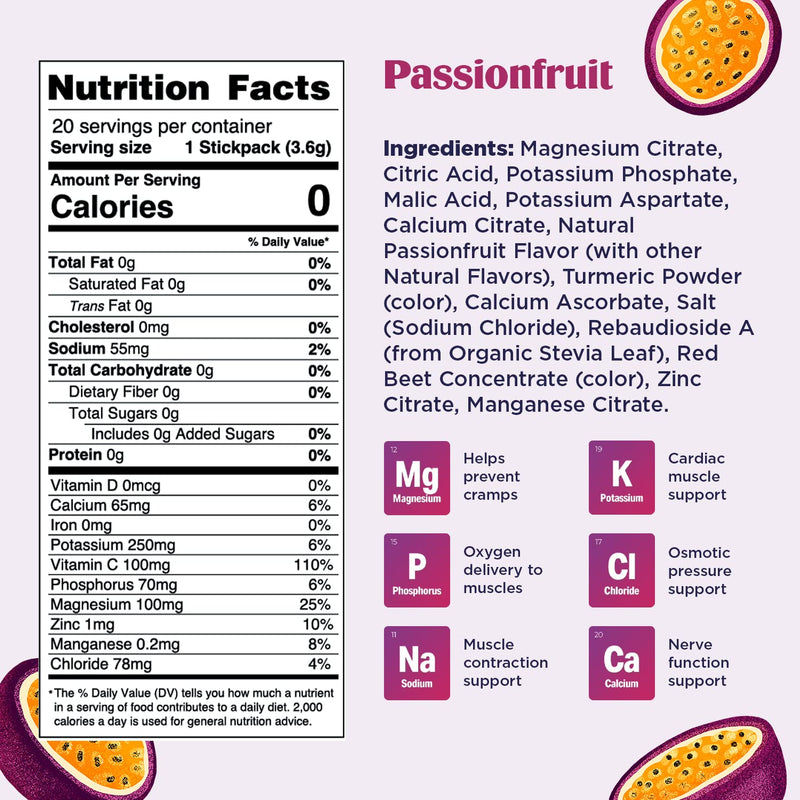 Ultima Replenisher Hydration Electrolyte Packets- 20 Count- Keto & Sugar Free- On the Go Convenience- Feel Replenished, Revitalized- Non-GMO & Vegan Electrolyte Drink Mix- Passionfruit - BeesActive Australia