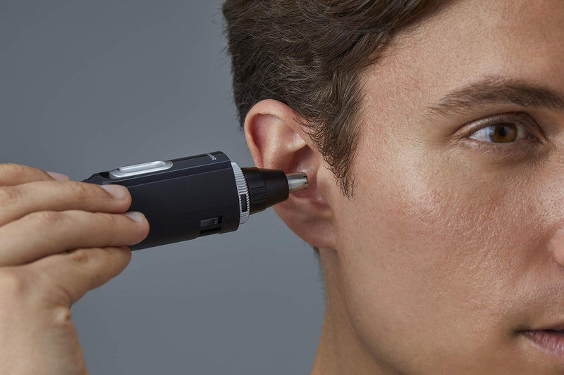 Panasonic Er-Gn300K503 Wet & Dry Nose Ear Brow Trimmer, Black, 3.8 x 3.4 x 16.4 cm - BeesActive Australia